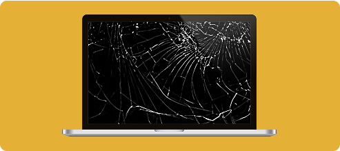 ødelagt laptop bærbar laptop skærm